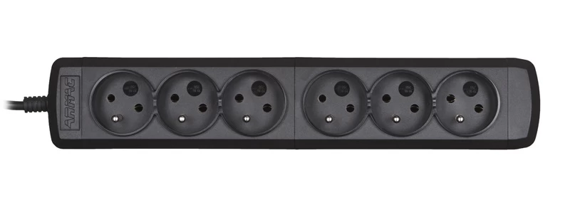 Extension cord Activejet 6GNU - 3M - C (3m; black color)