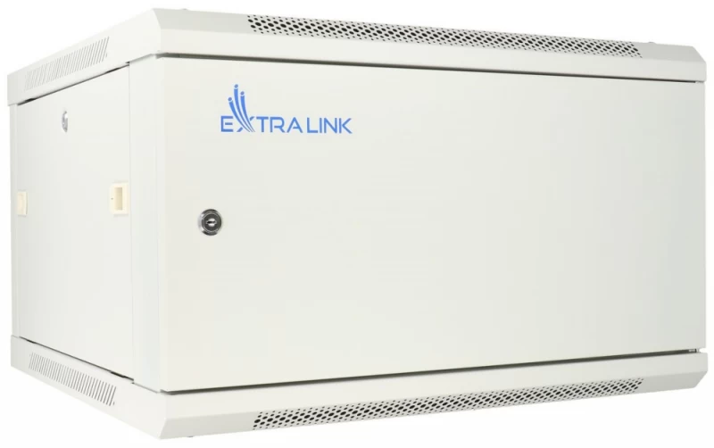 Extralink 6u 600x450 Asp Sieninė Stovo Spinta Metalinės Durys Pilkos Spalvos