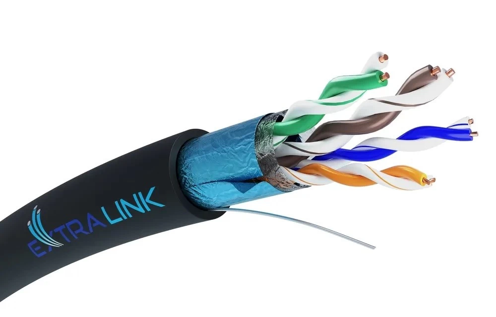 Extralink CAT5E FTP Zew Kabel sieciowy 305M