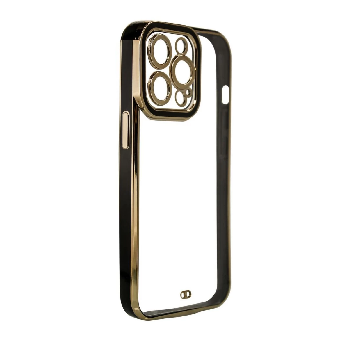 Fashion Case Samsung Galaxy A12 5g Dėklas, Juodas Gelinis Dangtelis Su Auksiniu Rėmeliu