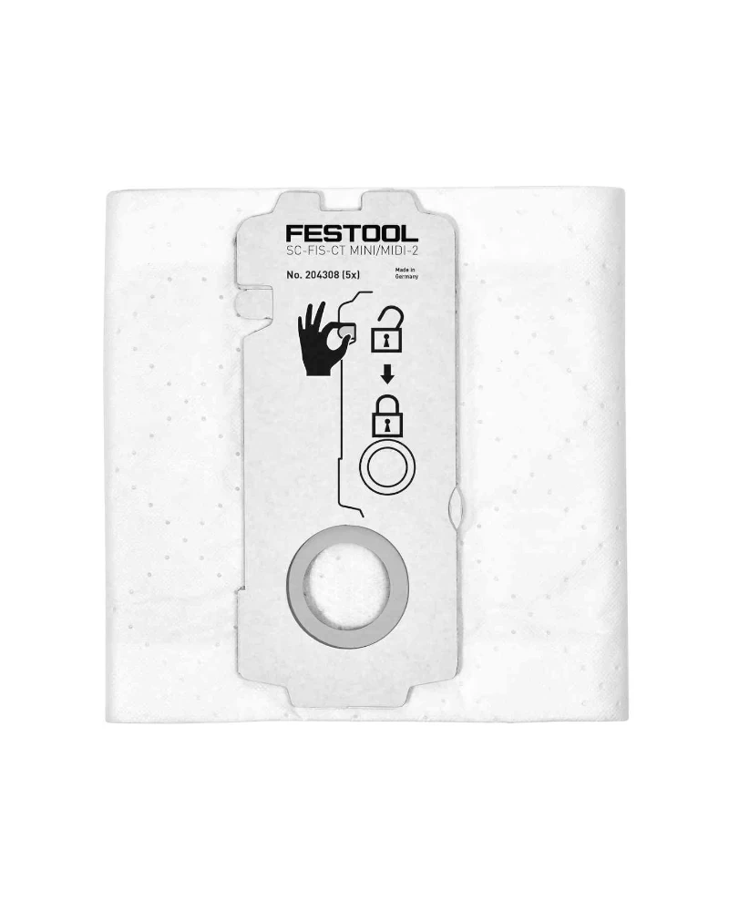 Festool SELFCLEAN dulkių surinkimo maišelis SC-FIS-CT MINI/MIDI-2/5/CT15 Festool SELFCLEAN dulkių surinkimo maišelis SC-FIS-CT MINI/MIDI-2/5/CT15