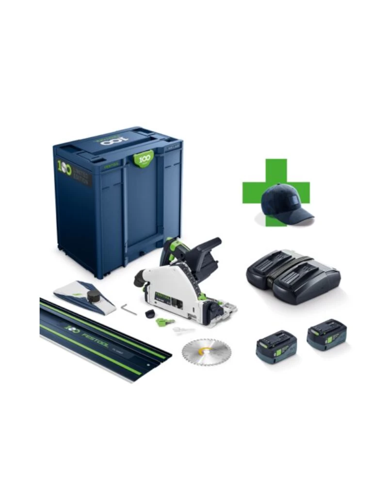Festool TSC 55 5,0 KEBI-Plus/XL-FS diskinis pjūklas su akumuliatoriumi, 100-mečio leidimas + dovana, 578229 Festool TSC 55 5,0 KEBI-Plus/XL-FS diskinis pjūklas su akumuliatoriumi, 100-mečio leidimas + dovana, 578229