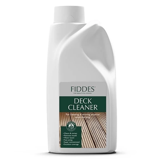 Fiddes® DECK CLEANER Koncentruotas Terasų Valiklis ir Patikimas Natūralios Medienos Atnaujinimo bei Priežiūros Meistras 1L