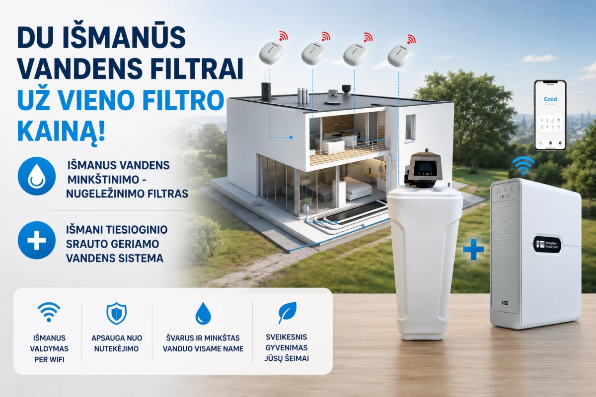 IŠMANUS VANDENS MINKŠTINIMO FILTRAS SOMSYSTEM 30P-EV8 SU TOUCH LIEČIAMU EKRANU + SOM RO 8