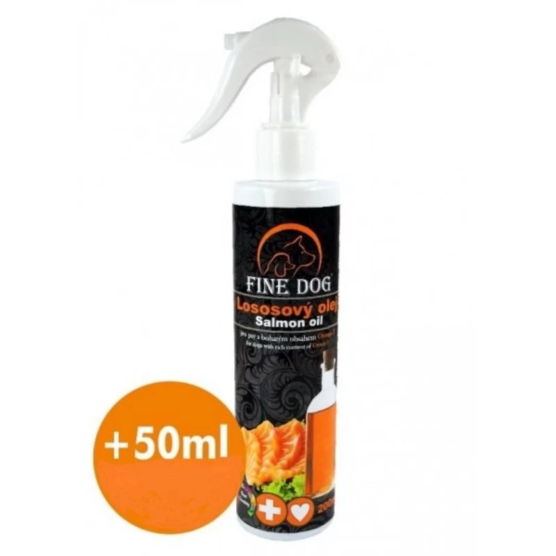 FINE DOG lašišų aliejus su pukštuvu 200ml+50ml, RAP125