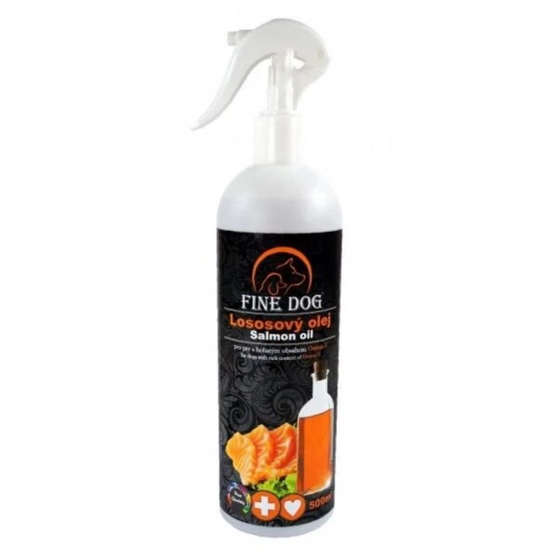 FINE DOG lašišų aliejus su pukštuvu 500ml, RAP126