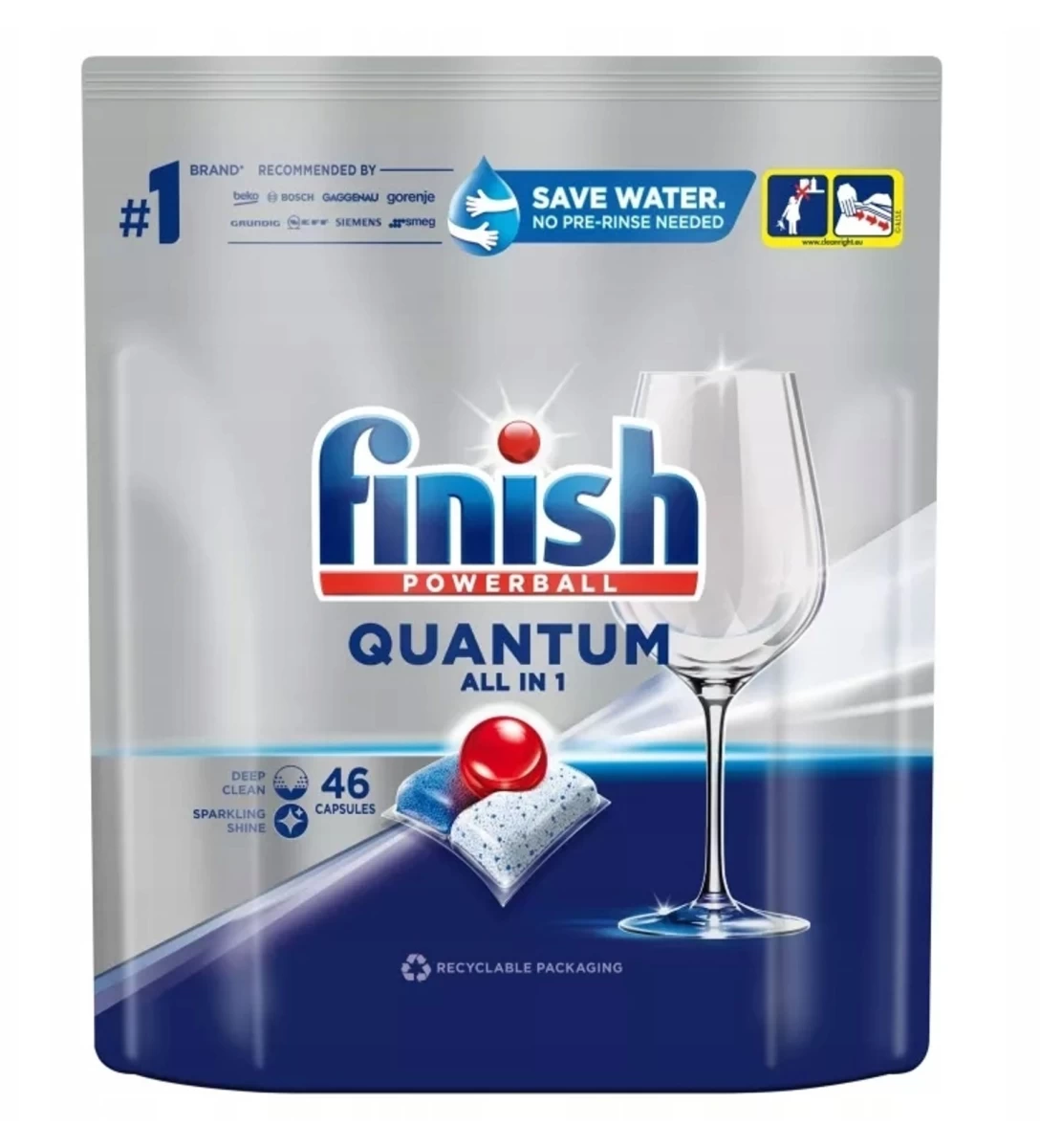 Finish Quantum Fresh Indaplovės Kapsulės, 46 Vnt.