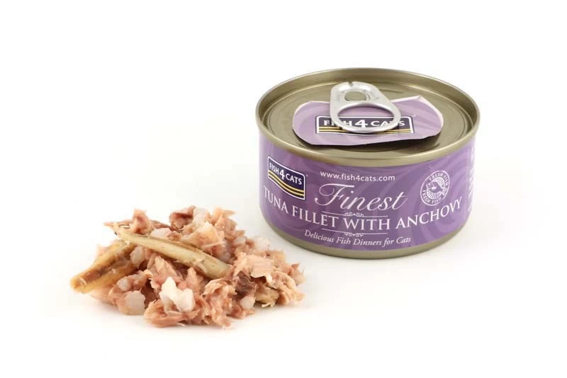 FISH4CATS šlapias kačių maistas, tunas su ančiuviais, 70g