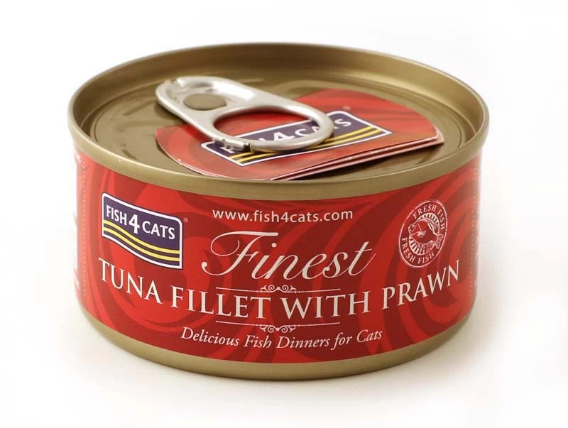 FISH4CATS šlapias kačių maistas, tunas su krevetėmis, 70g