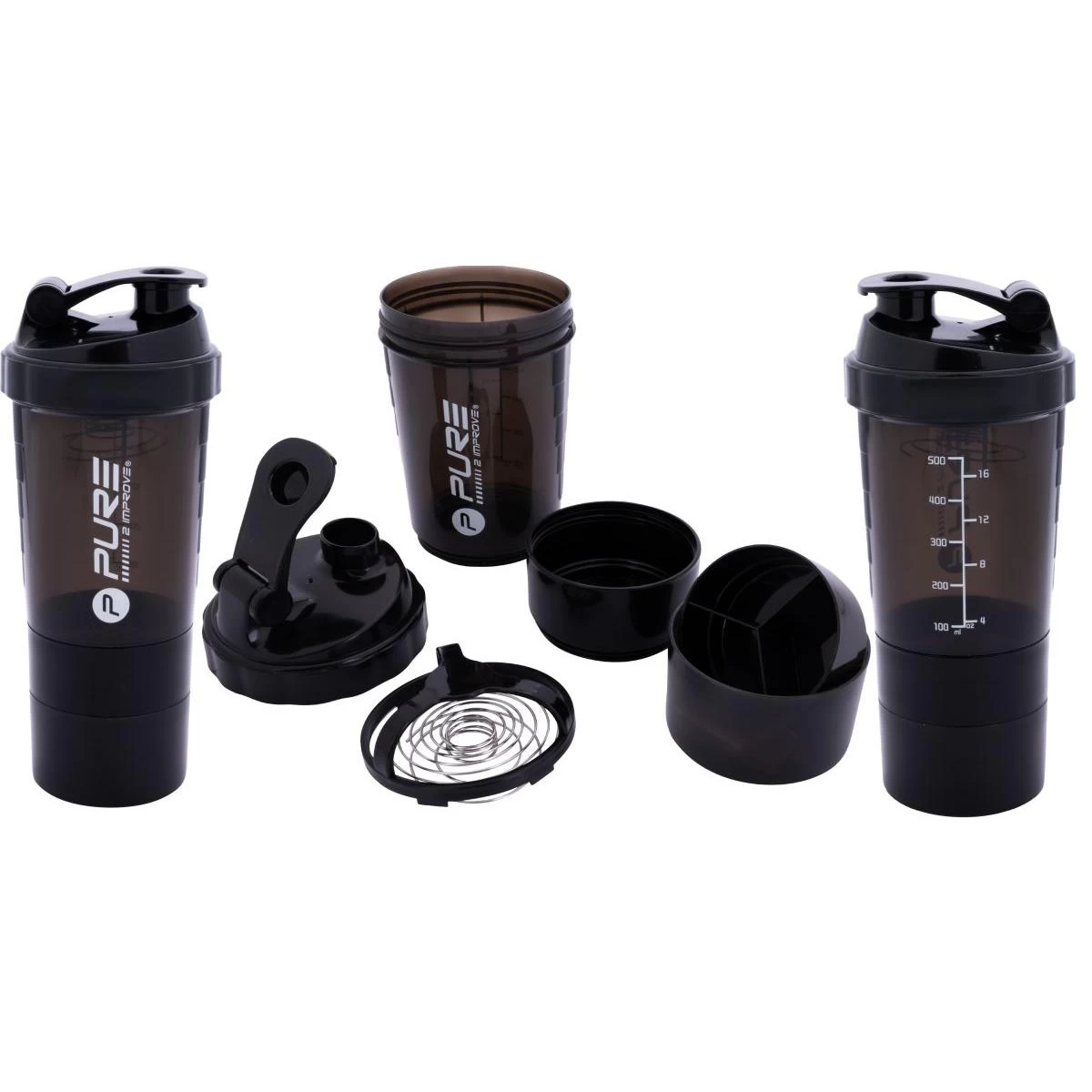 Fitneso Purtymo Butelis 500ml Juodas Grynas 2 Pagerinti