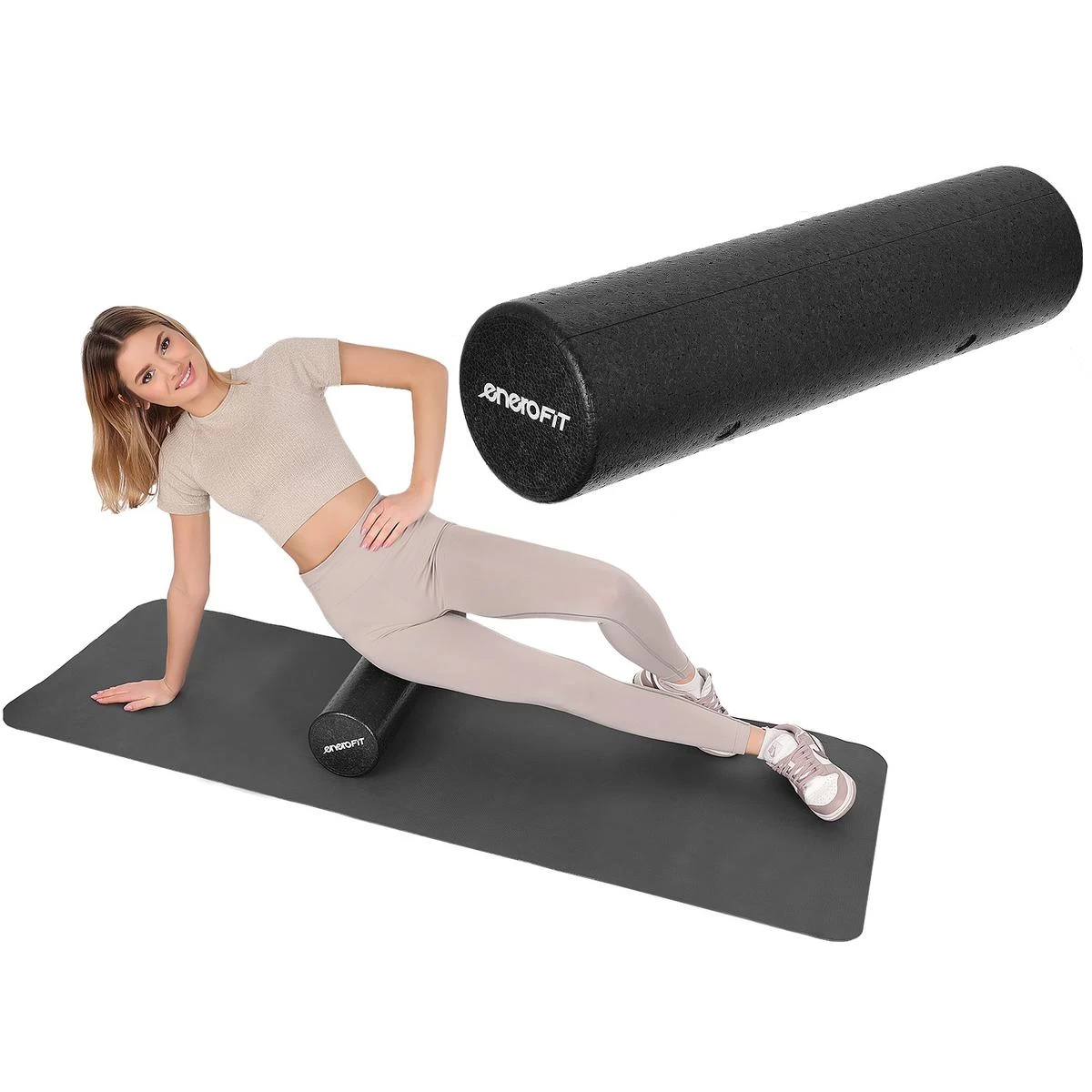 Fitness Roller Yoga Epp Black 15x90cm Enero Fit