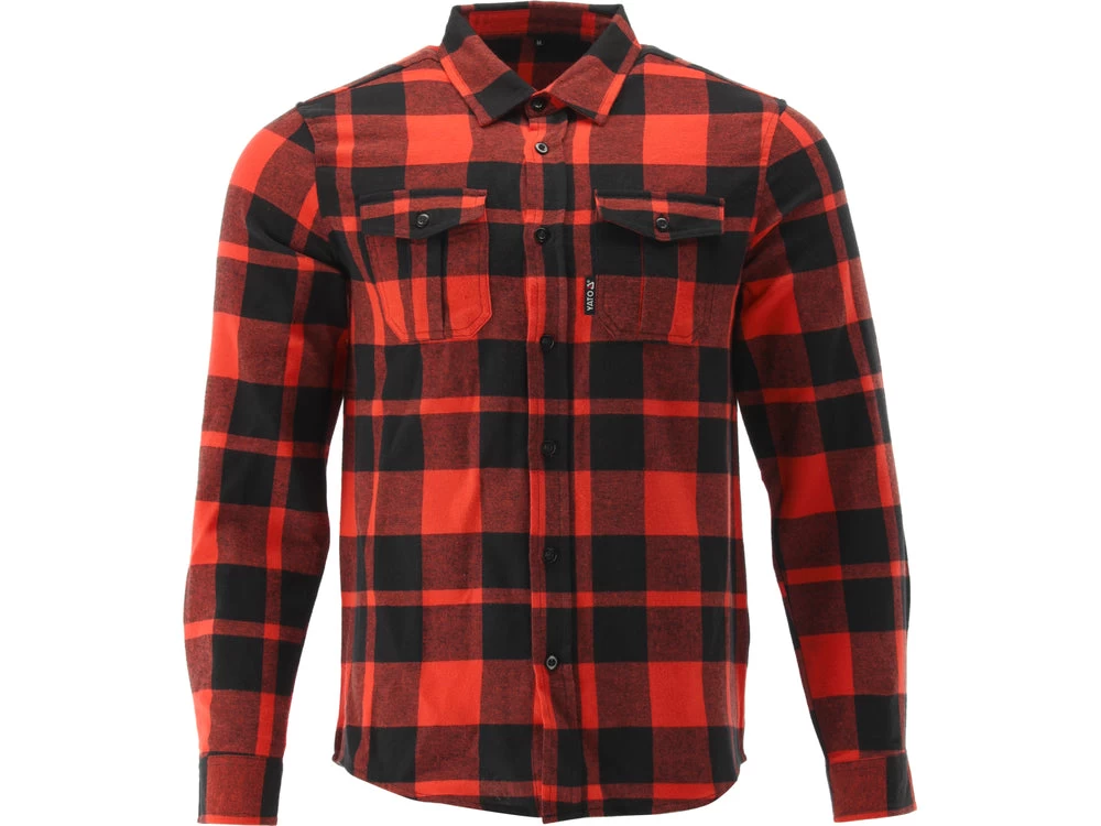 Flaneliniai marškiniai raudoni | 100% medvilnė | 2XL dydis (YT-78804)