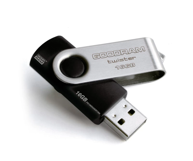 flash Atmintinė Goodram Twister 16 Gb Black (16 Gb /usb 2.0 /black )