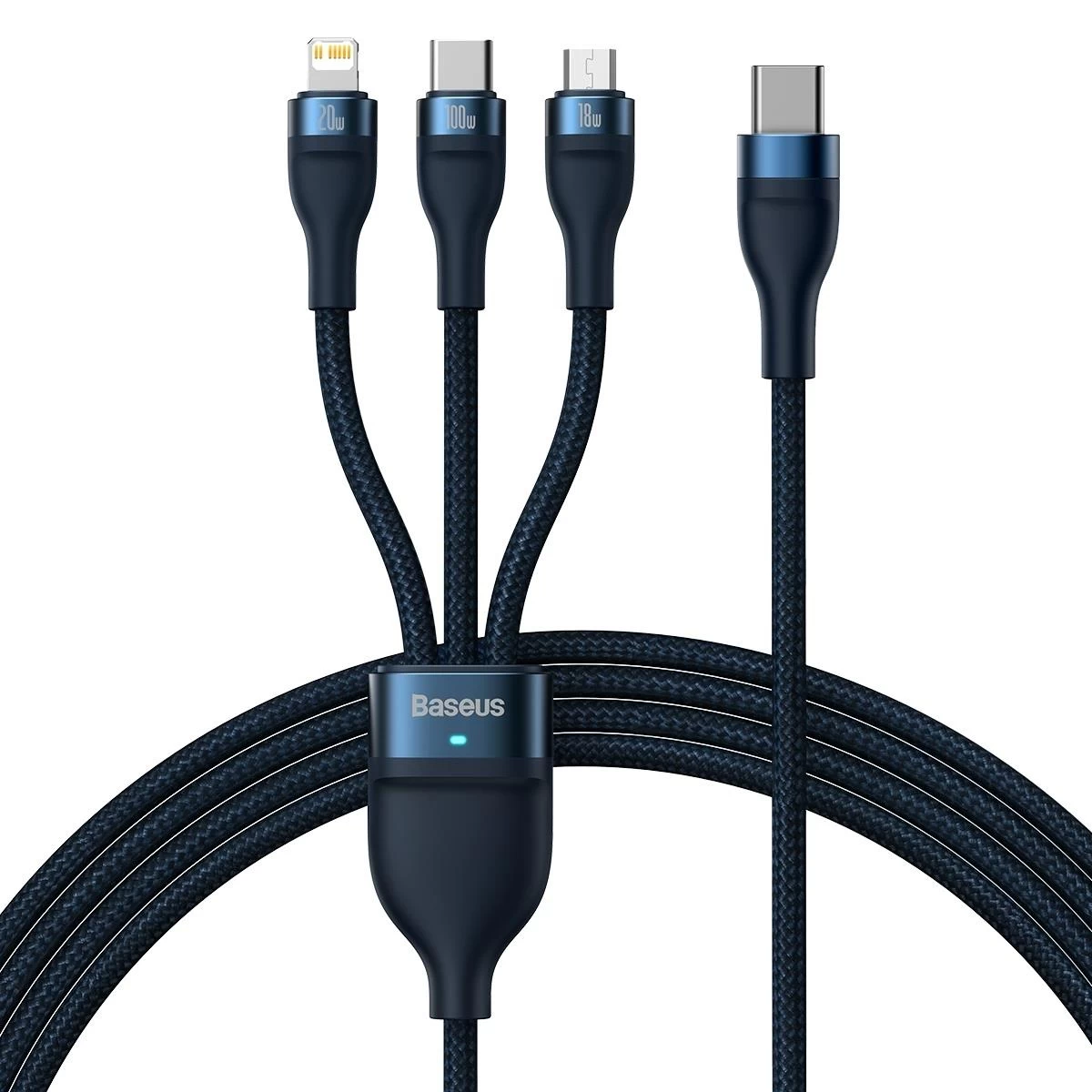 flash Series Ii Usb-c Usb A Tipo iphone Lightning Microusb Kabelis 100 W 1,5 M Mėlynas flash Series Ii Usb-c Usb A Tipo iphone Lightning Microusb Kabelis 100 W 1,5 M Mėlynas