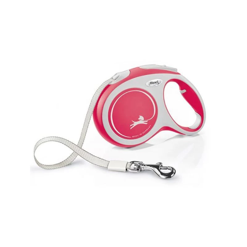 FLEXI Comfort Tape baltas/rožinis pavadėlis M-5m iki 25kg, C5055034