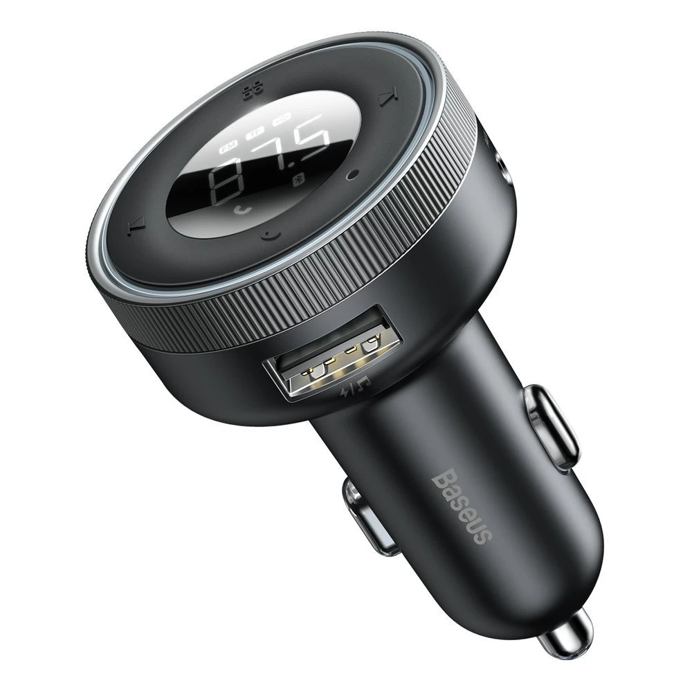 Fm Siųstuvas Mp3 Grotuvas Automobilinis įkroviklis Led 2x Usb Bluetooth Juodas