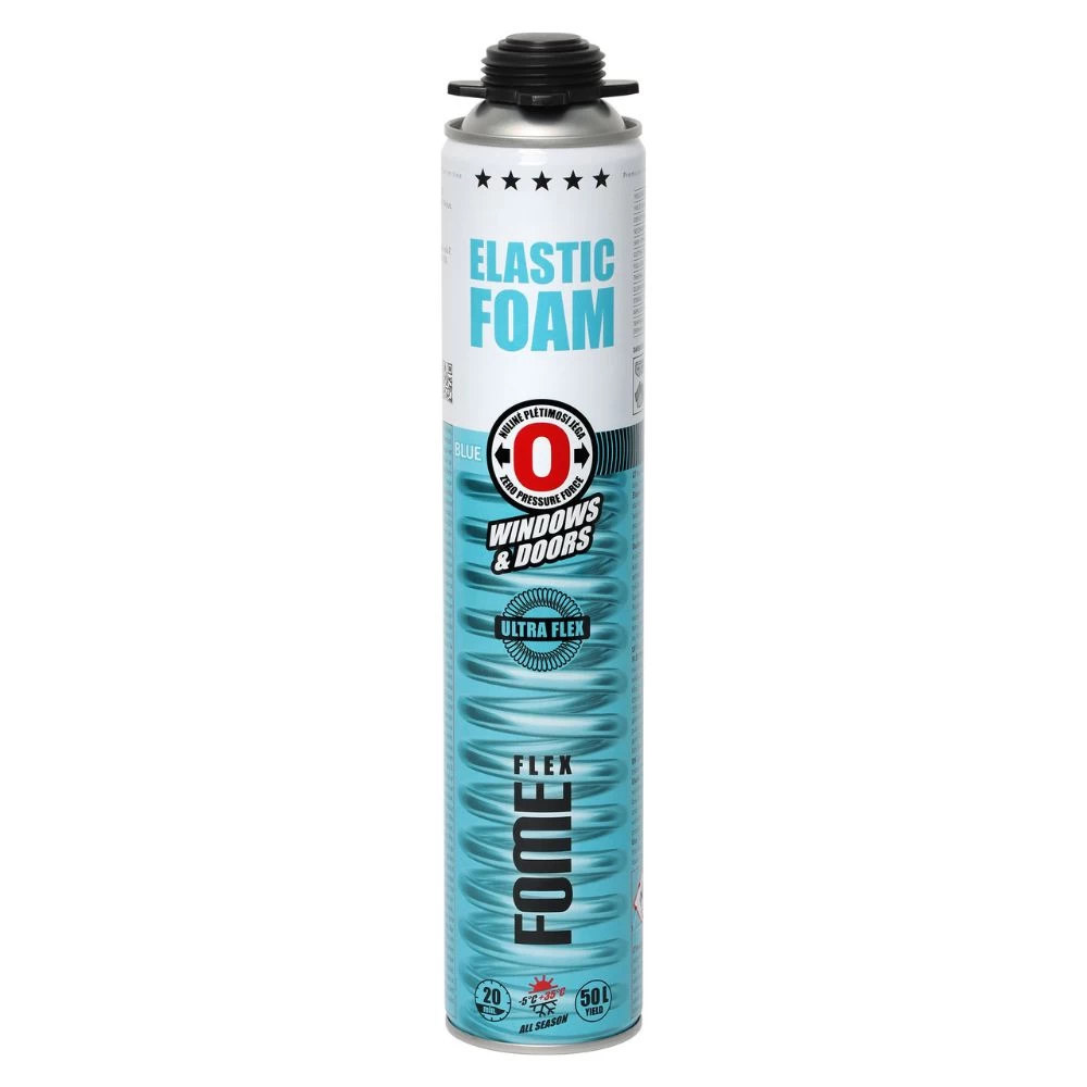 FOME FLEX ZERO PRESSURE W&amp;D ELASTIC FOAM montavimo putos langams ir durims