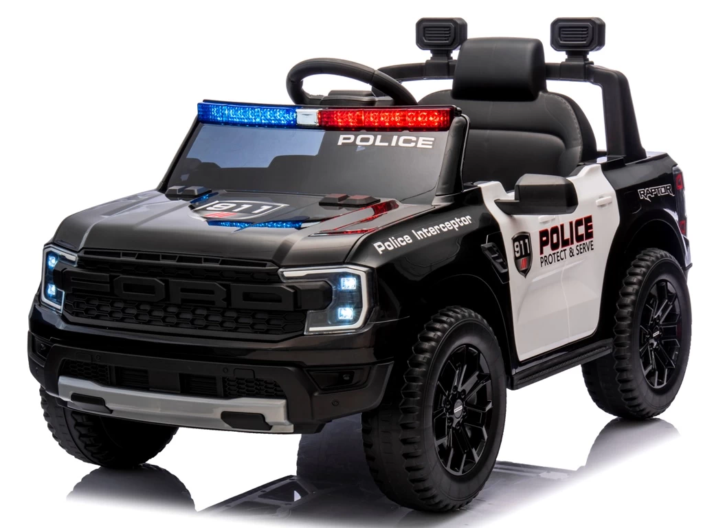 Ford Ranger Raptor Black Police Akumuliatoriaus Baterija Automobilis Eva Oda Pilotas Akumuliatoriaus Baterija Lion