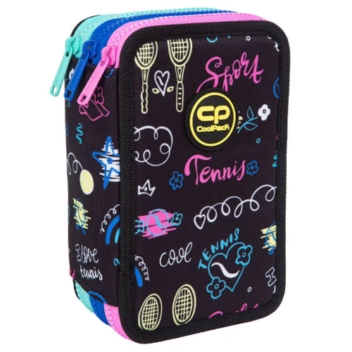 Forminis trijų skyrių penalas su priedais CoolPack Jumper 3 TENNIS STAR