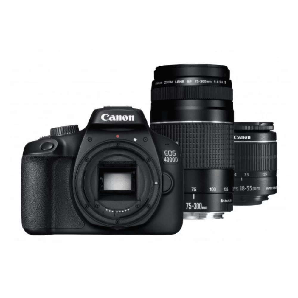 Fotoaparatas Canon 4000D EF-S 18-55mm, EF 75-300mm lll ZOOM KIT