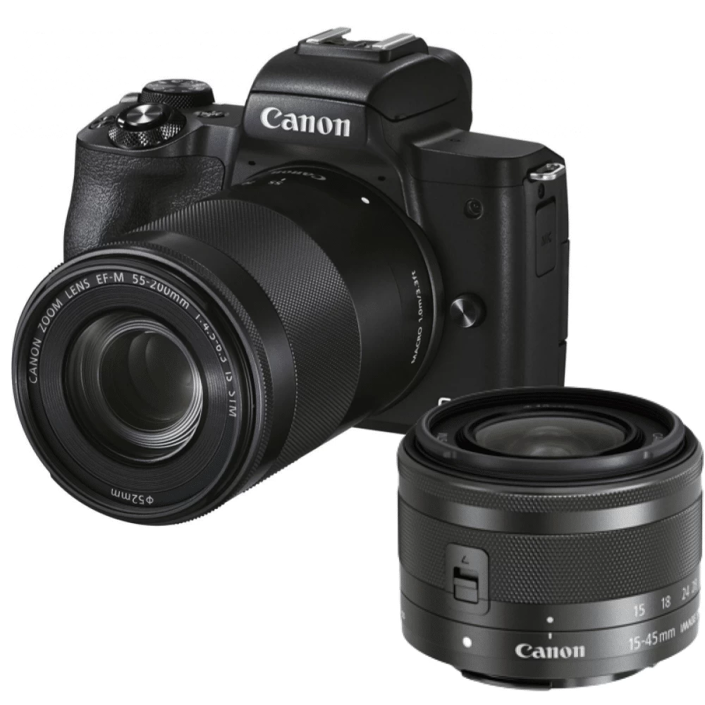 Fotoaparatas Canon EOS M50 Mark II EF-M15-45mm IS STM + EF-M55-200mm IS STM Kit