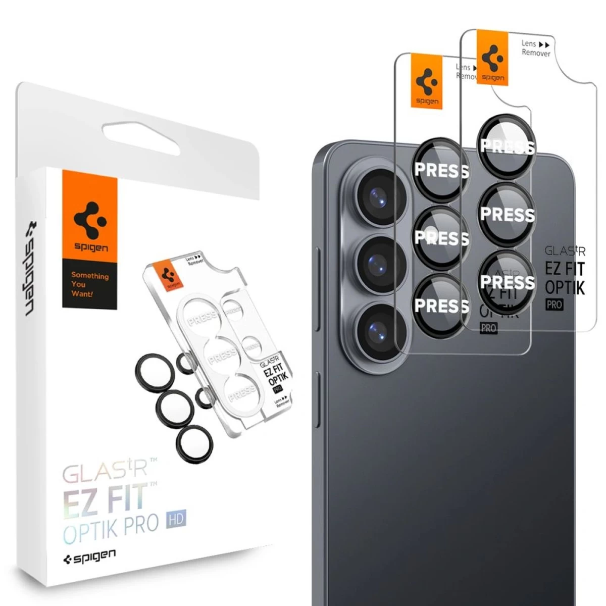 Fotoaparato Dangtelis, Skirtas samsung Galaxy S26+ Glas.tr Ez Fit Optik Pro Hd, Juodas - 2 Vnt.