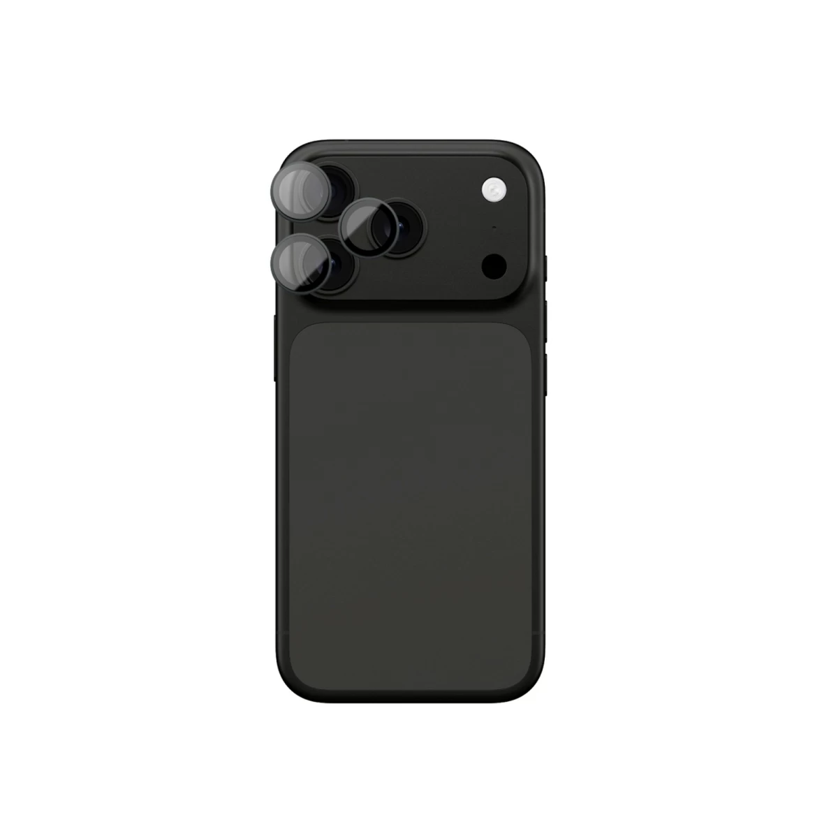 Fotoaparato Stiklas iphone 17 Pro / Pro Max Su Pilku Aliuminio Rėmeliu Objektyvo Stiklas