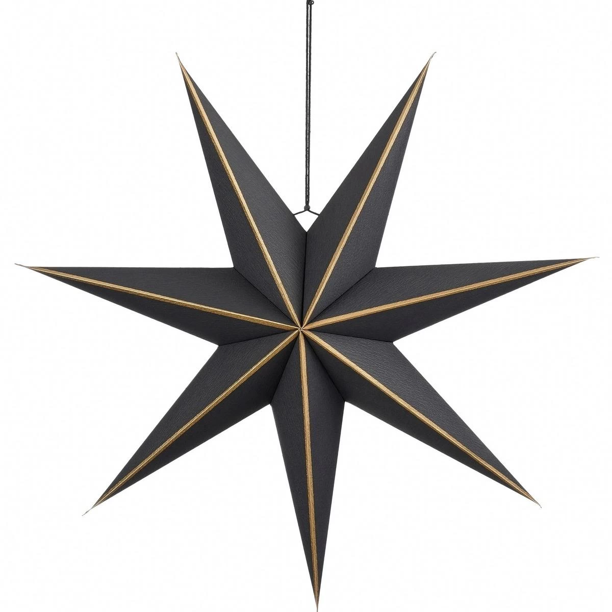 Fsc Pakabinamas Popierius Decorative Star 18x75cm Black 7 Lapai Mica