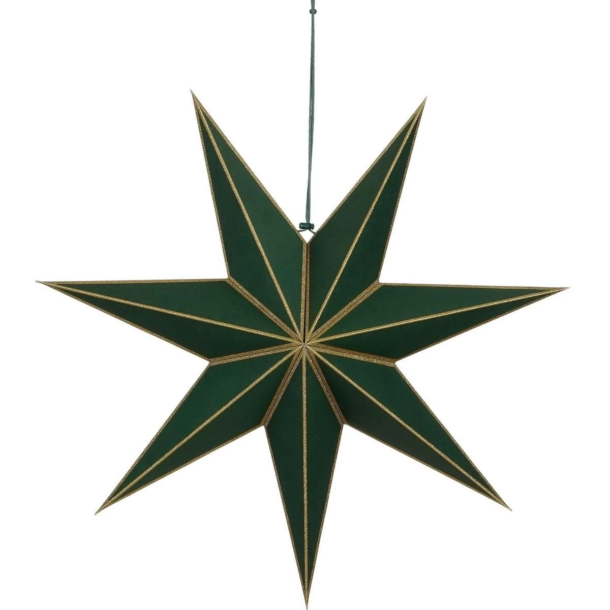 Fsc Pakabinamas Popierius Dekoratyvinė žvaigždė 18x60cm žalia 7 Rėmų Mica