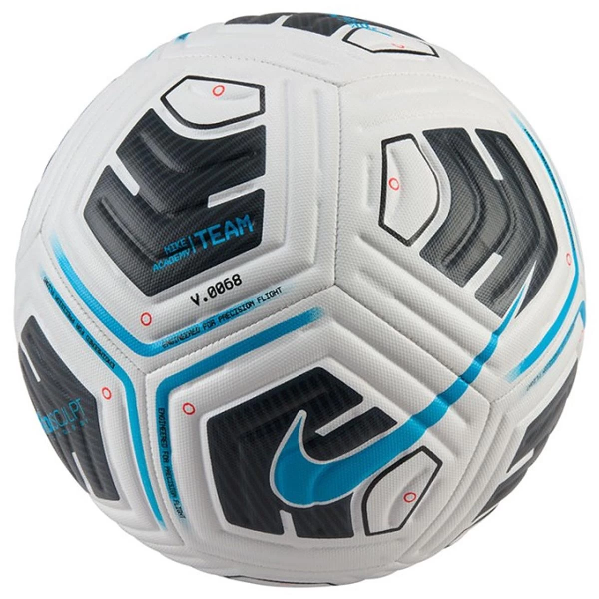 Futbolo Kamuolys Nike Academy White/black/lt Blue Fury R.4