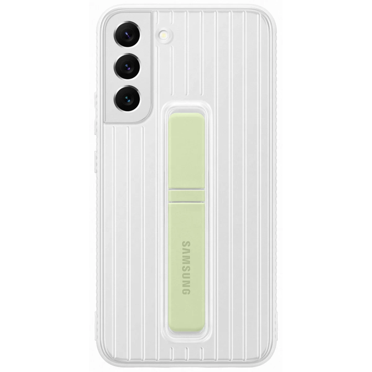 Galaxy S22 Dėklas Su Stovu Apsauginis Stovintis Dangtelis, Baltas