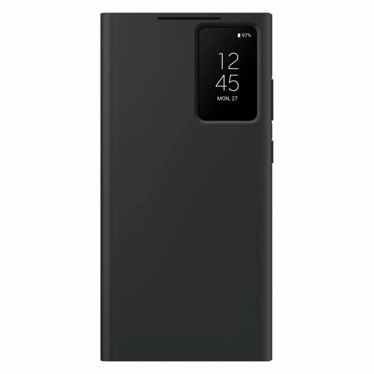 Galaxy S23 Ultra Dėklas Su Atlenkiamu Dangteliu Ir Langu Smart View Wallet Case Juodas