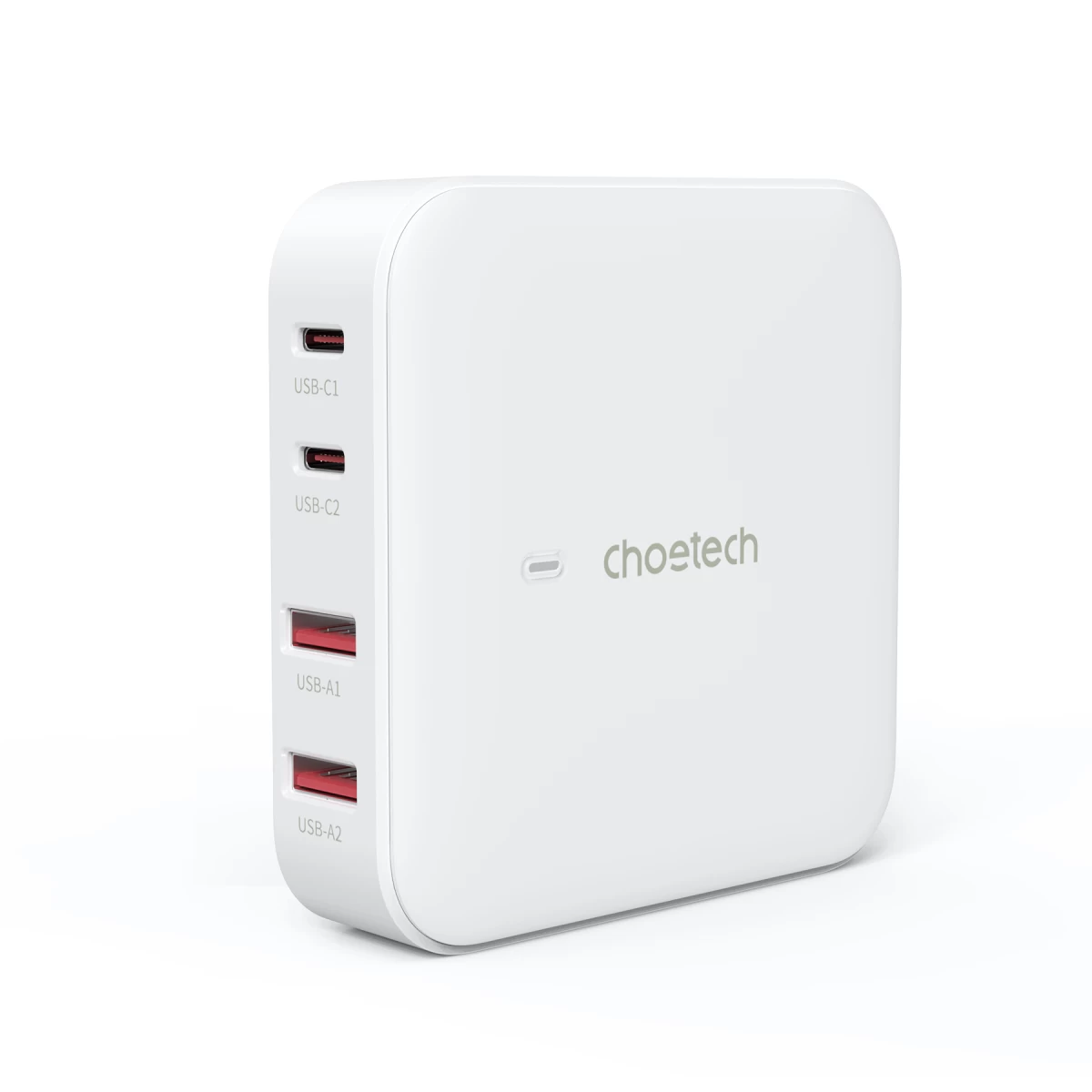 Galingas Gan 100 W Tinklo įkroviklis 2x Usb-a 2x Usb-c Baltos Spalvos
