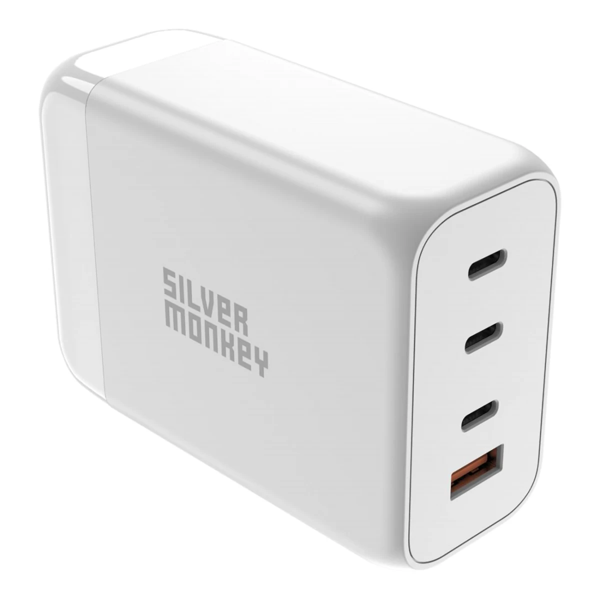 Galingas Gan 200 W Tinklo įkroviklis Su Maitinimo Kabeliu 3xusb-c Pd Usb-a Qc 3.0 Baltas