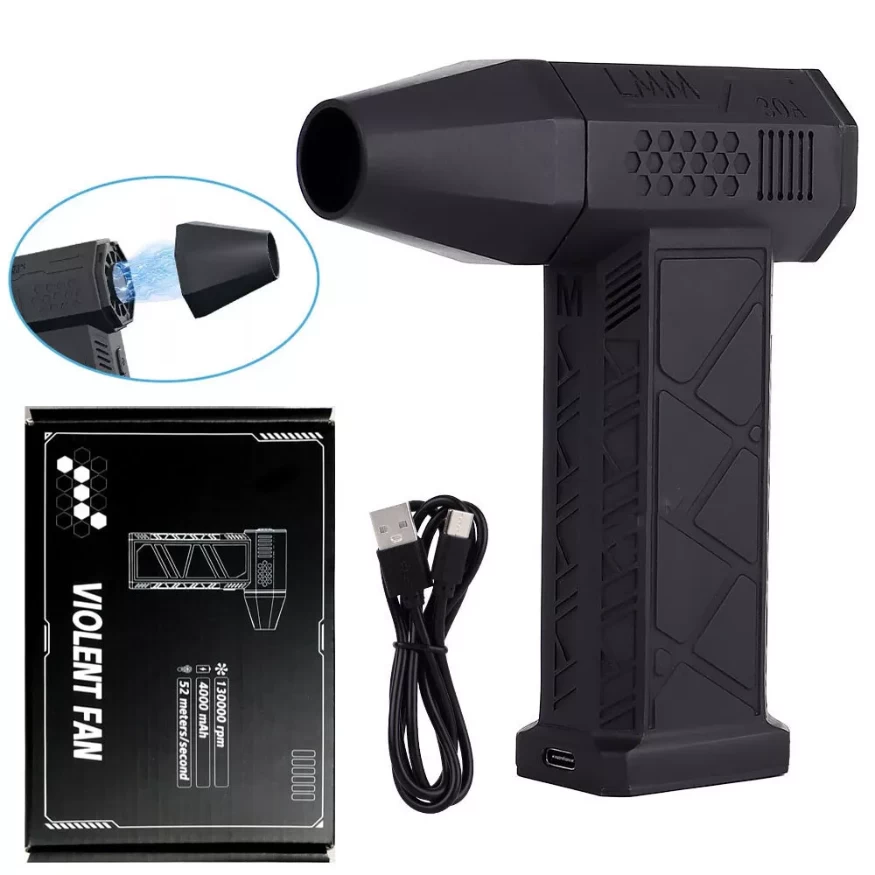 Galingas nešiojamas „Jet Fan“ ventiliatorius – 130000 aps. / min