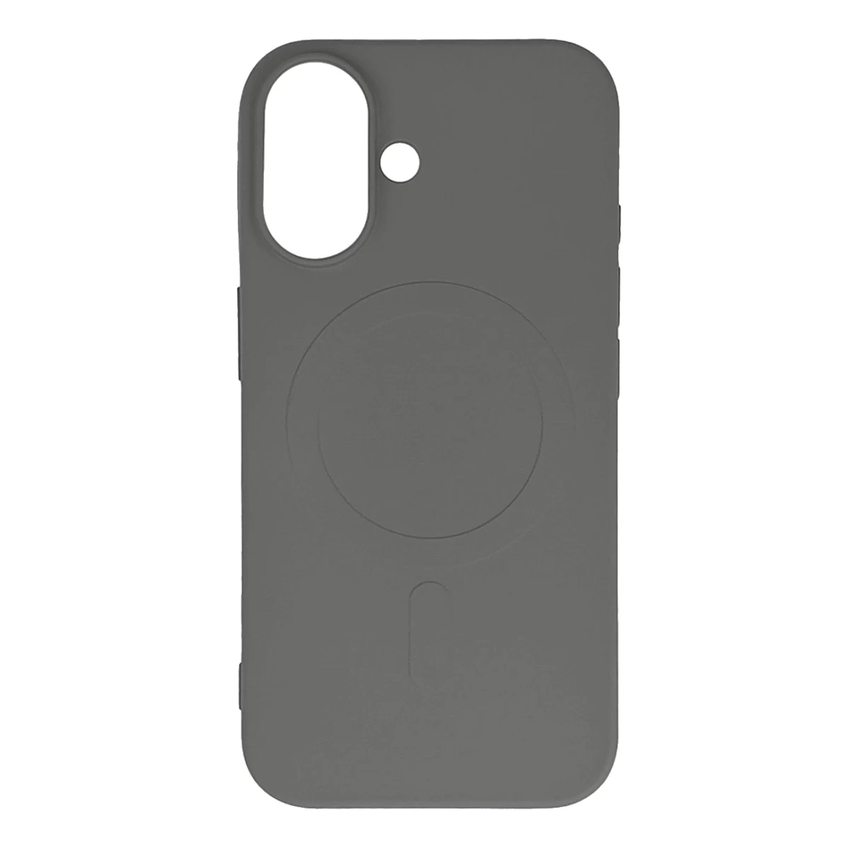 Galinis Dėklas Iphone 16e Liquid Silicone Case Magsafe - Pilkas