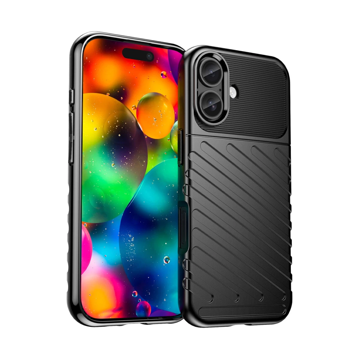 Galinis Dėklas Iphone 17 Thunder Case - Juodas