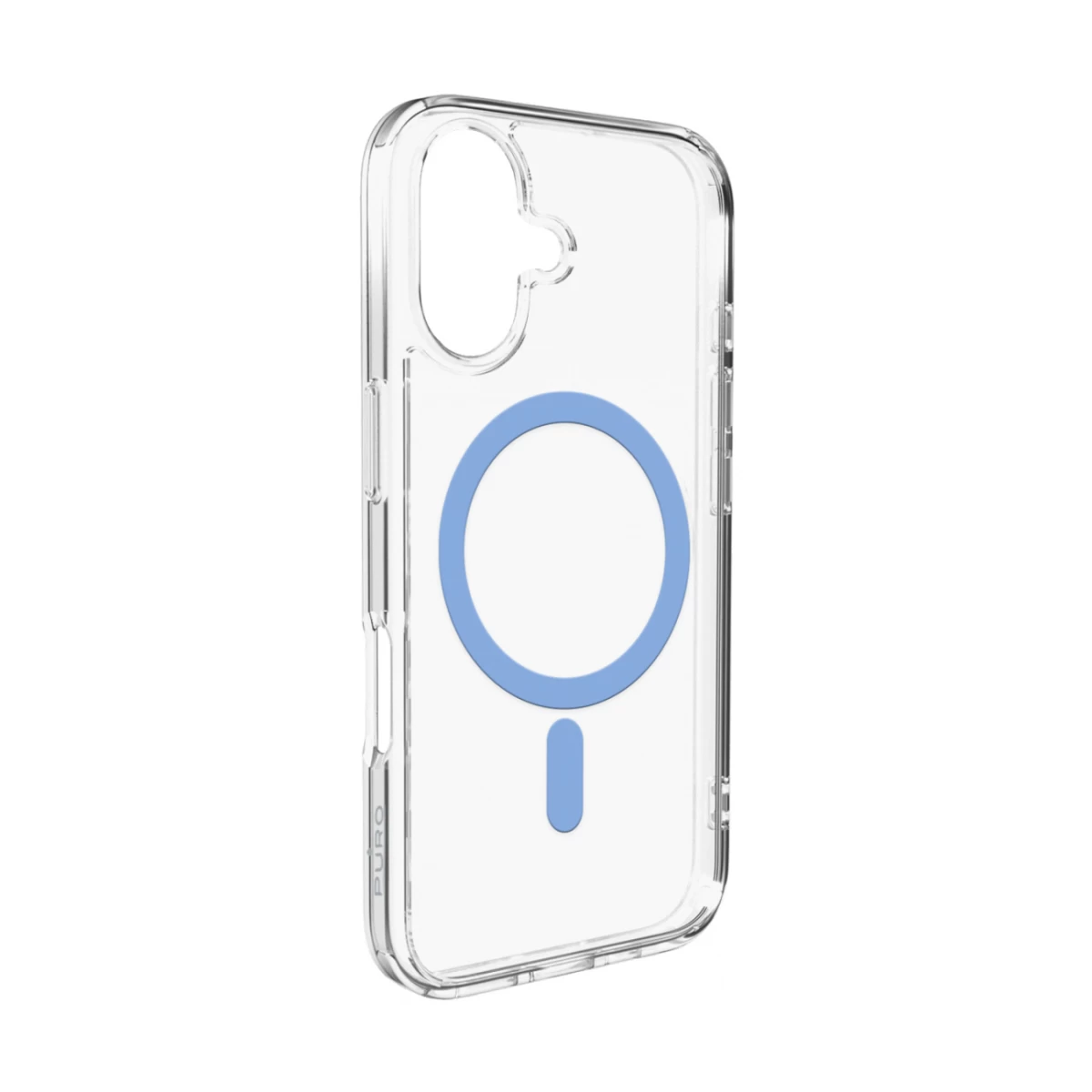 Galinis Dėklas Iphone 17 Tpu Pc Lite Magsafe - Skaidrus Mėlynas žiedas