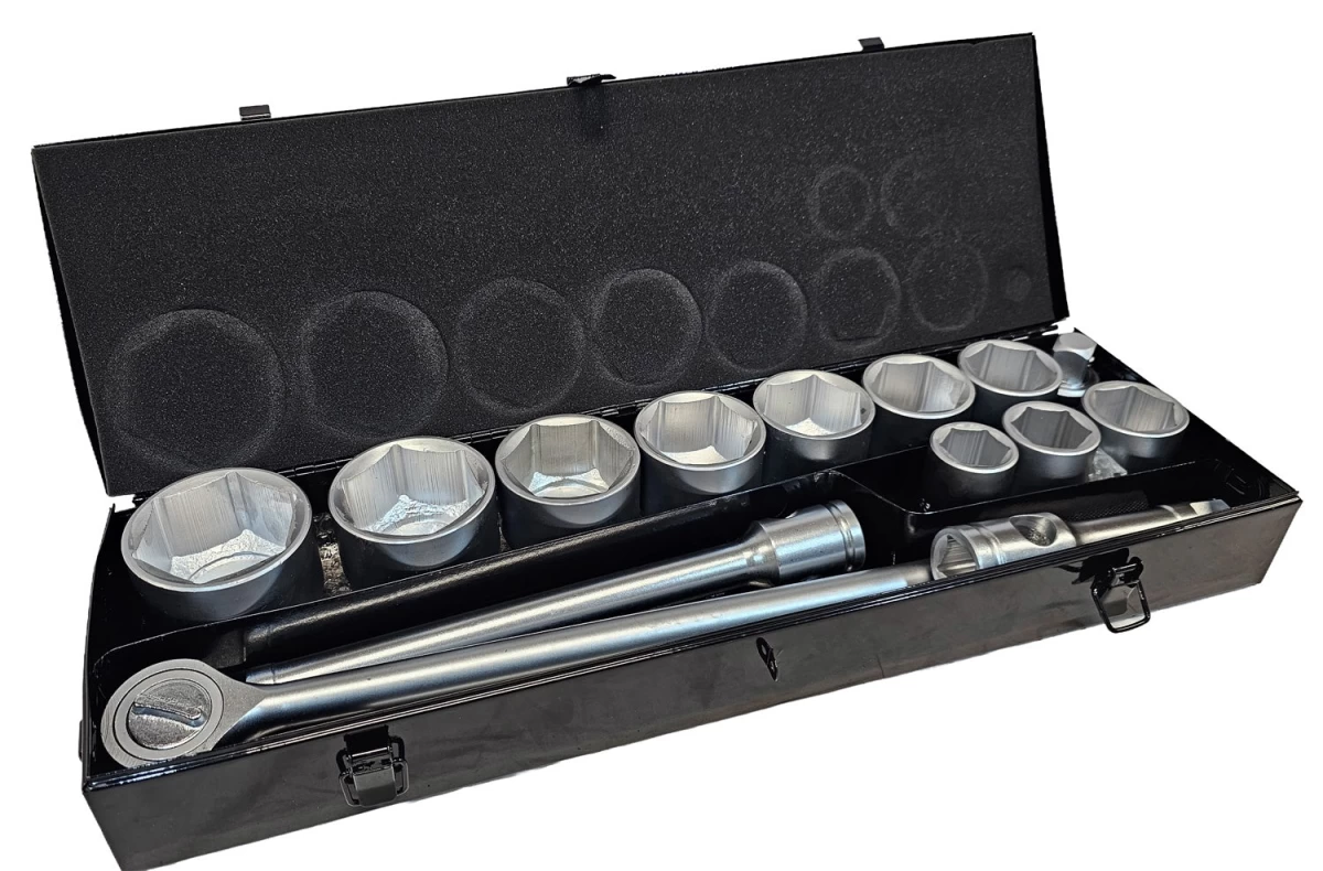 Galvučių ir rakto komplektas 6 kampės | 25 mm (1) | 36 - 80 mm | 15 vnt. (SS1501)