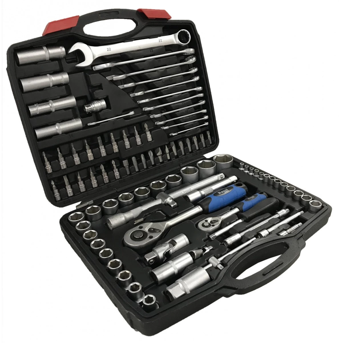 Galvučių ir raktų rinkinys | 1/4 + 1/2 | 94 vnt. (BS0094)