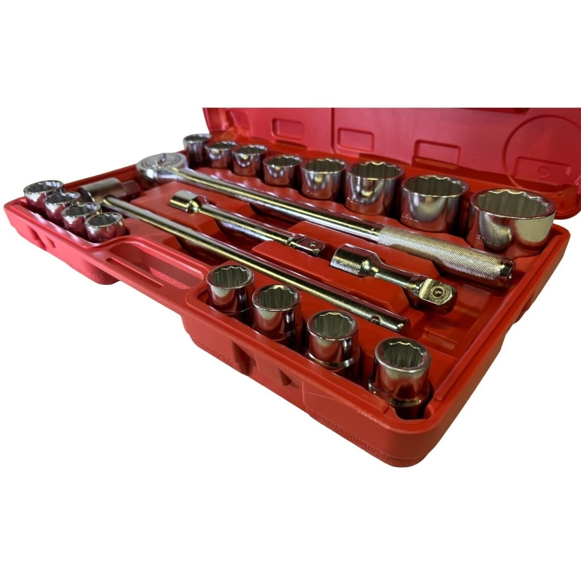 Galvučių komplektas 12 kampų | 20 mm (3/4) | 21 vnt. (ES-4228)