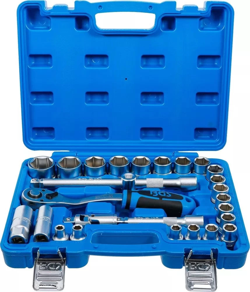 Galvučių rinkinys | 12,5 mm (1/2) | Coliniai dydižiai | 27 vnt. (2216)