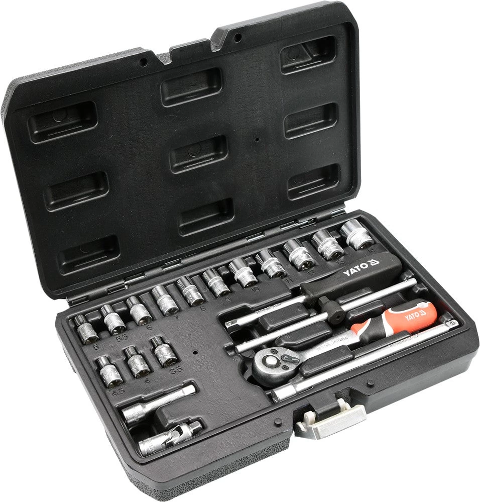 Galvučių su terkšle rinkinys | 6.3 mm (1/4) | 20 vnt. (YT-14491)