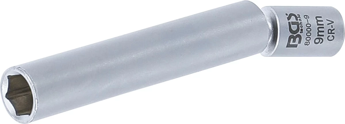 Galvutė kaitinimo ir uždegimo žvakėms | šarnyrinė | 6.3 mm (1/4) | 9 mm (80000-9)