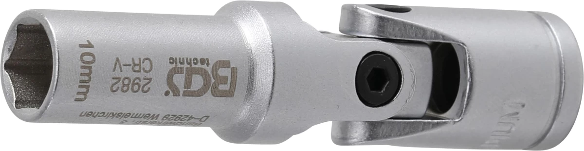 Galvutė kaitinimo žvakėms šešiakampė šarnyrinė | 10 mm (3/8) | 10 mm (2982)