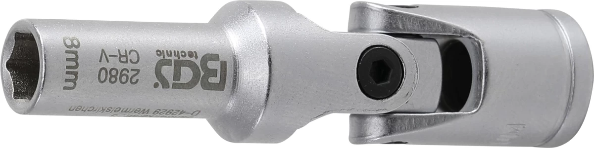 Galvutė kaitinimo žvakėms šešiakampė šarnyrinė | 10 mm (3/8) | 8 mm (2980)
