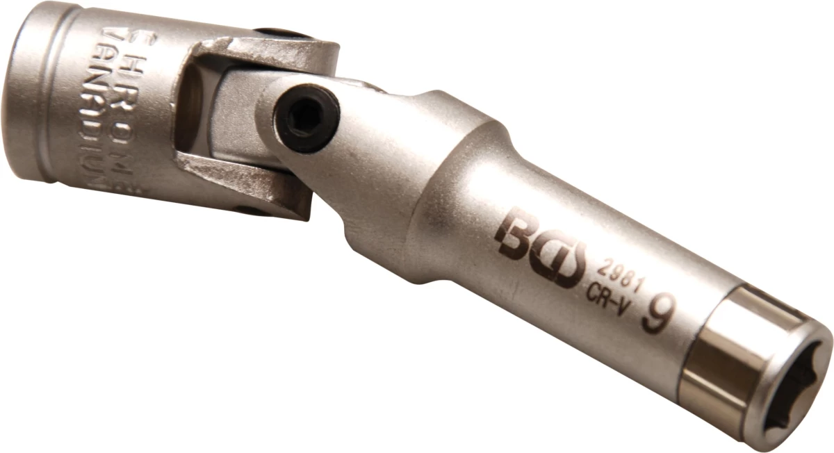 Galvutė kaitinimo žvakėms šešiakampė šarnyrinė | 10 mm (3/8) | 9 mm (2981)