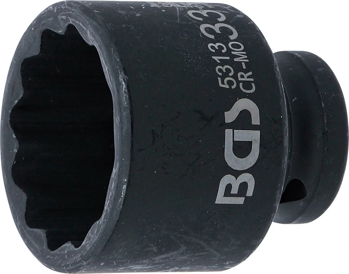 Galvutė smūginė | 12 kampų | 12,5 mm (1/2) | 33 mm (5313)