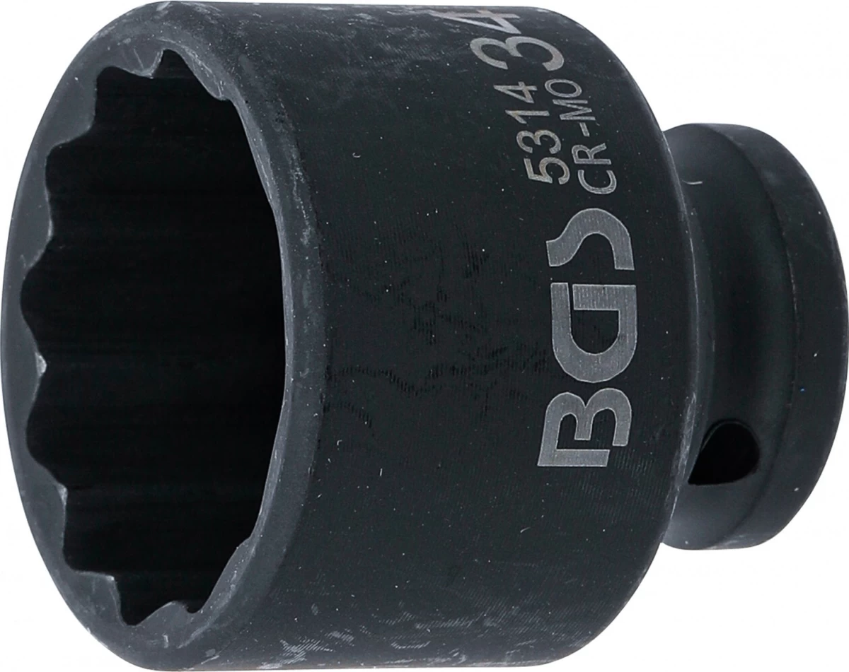 Galvutė smūginė | 12 kampų | 12,5 mm (1/2) | 34 mm (5314)