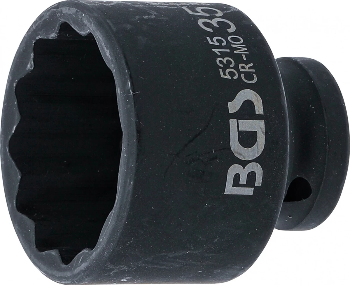 Galvutė smūginė | 12 kampų | 12,5 mm (1/2) | 35 mm (5315)